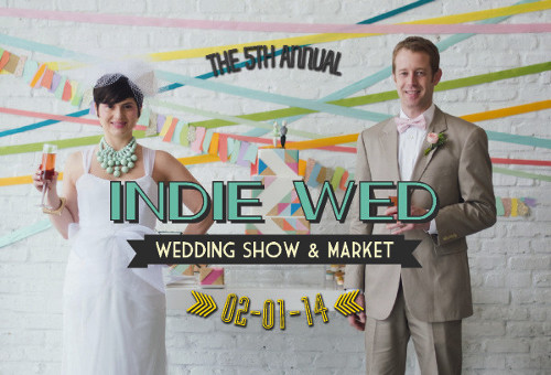 Front of postcard for Indie Wed.