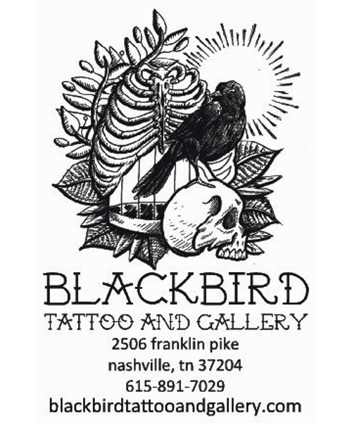 Sticker for Blackbird Tattoo and Gallery.