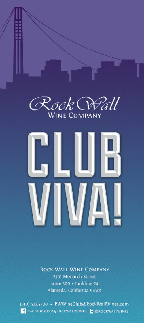 Brochure cover for wine club.