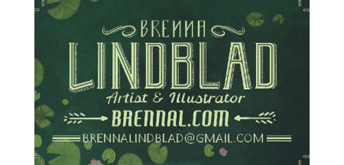 Front of business card for Brenna Lindblad.