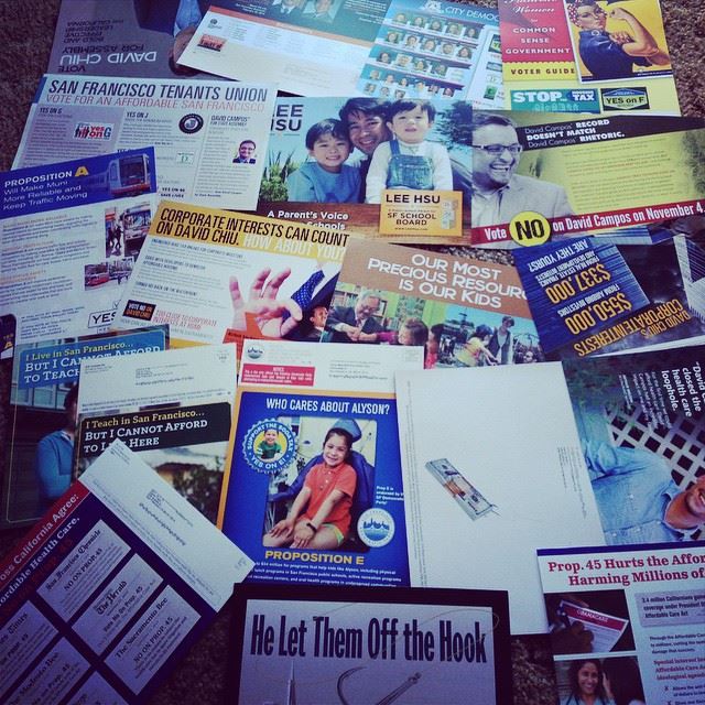 This is just a single day's worth of election mailers in my mailbox. (Photo by Sonia Mansfield)