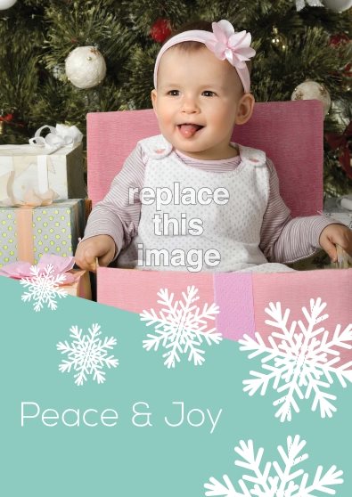 snow flake holiday card template