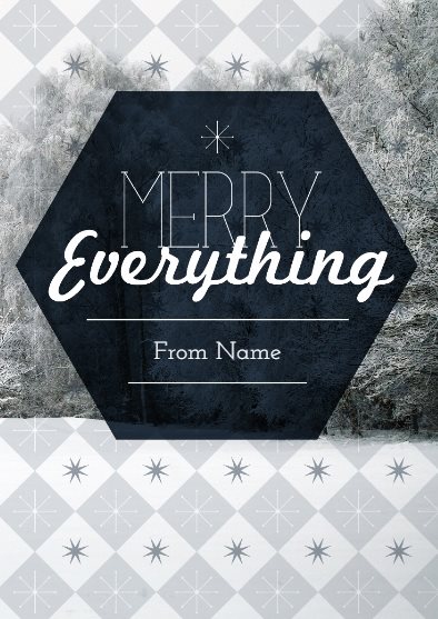 merry everything holiday card template