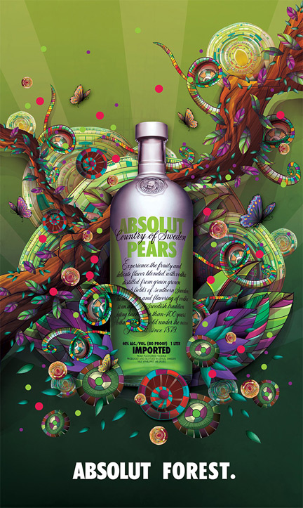 absolut vodka ads poster forest ad anjos anna advertising pears pear proposal campaign creative inspiration noupe commercial non illustration absolute