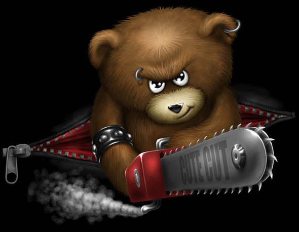 cute evil teddy bear