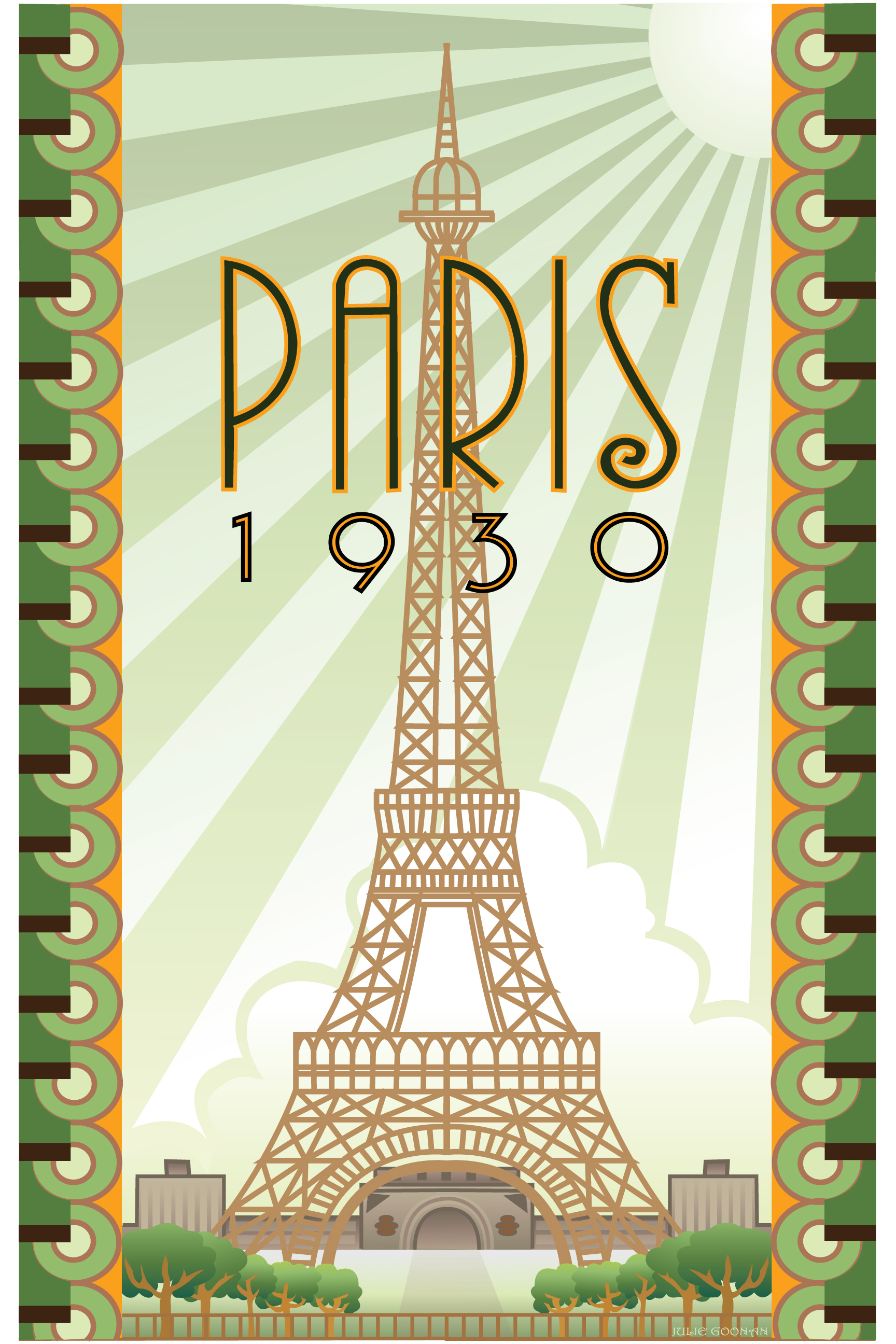 Third Place (tie): “Paris 1930” designed by Julie Goonan of Pleasant Hill, Calif. 