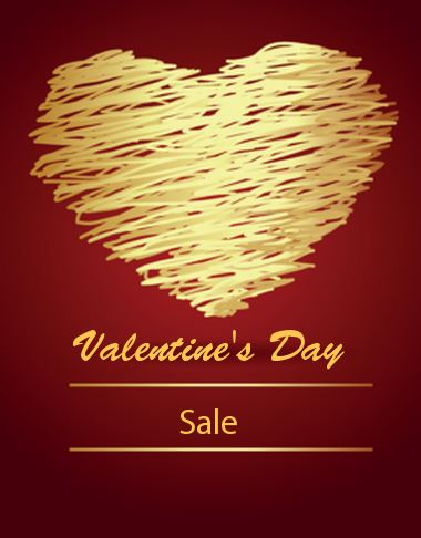 Mail out Valentine's Day-themed greeting cards or postcards promoting your sale. PsPrint features tons of lovely designs, like this one above, that are easy to personalize in our gallery.