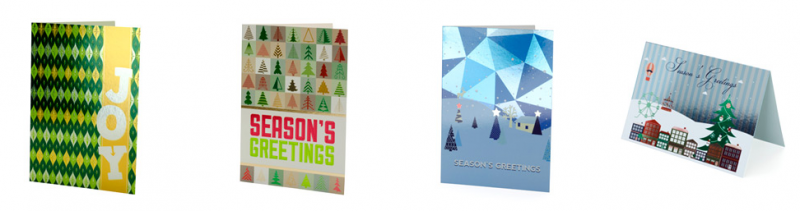 If you are looking for extra special holiday cards to send out to clients, check out PsPrint's Designer Series cards. They include silver and foil design elements and festive metallic envelopes.
