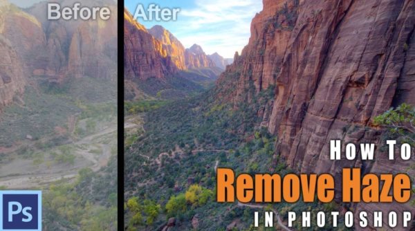remove haze in Photoshop