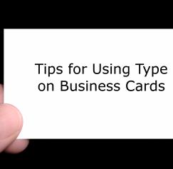 Tips for Using Type on Business Cards: Part 1