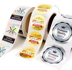 metallic gift and holiday card labels